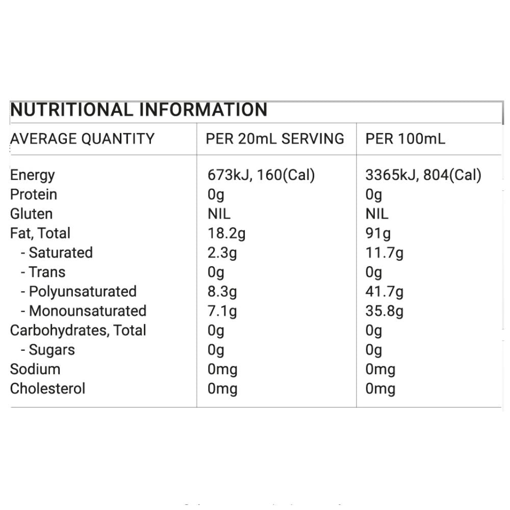 MELROSE Organic Sesame Oil 500ml Of the Valley Hobart